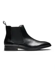 [Aquila] Cody Leather Chelsea Boots in Black