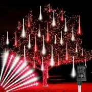12-inch LED Meteor Shower Icicle Lights, 10 Tubes 240 LED String Lights