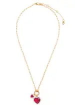 Kate Spade New York Sweetheart Embellished Necklace - Red ONE SIZE