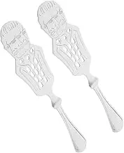 SECFOU Serving Utensils Set 2pcs Stainless Steel Mesh Filter Spoon Strainer Spoon for Parties