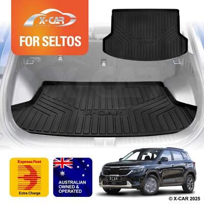 Custom Heavy Duty Cargo Mat Boot Liner Luggage Tray for Kia Seltos 2019-2022