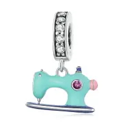 Sterling Silver Sewing Machine Hypoallergenic Dangle Charm