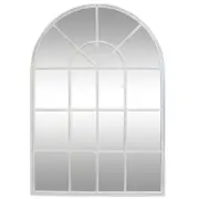 [Florabelle Living] Iron Arch Mirror With Panes White