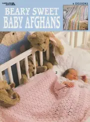 Leisure Arts Crochet Pattern Leaflet 2774 - Beary Sweet Baby Afghans - 6 designs
