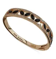 Anne Klein Boxed Gold-Tone Crystal Hinge Bangle Bracelet NEW BEAUTIFUL
