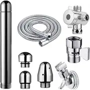 Complete Shower Enema System for Vaginal Colon Cleaning,WAFEAS Douche Enema Kits for Men and Women -Include Enema Nozzles, Shower Hose,Diverter,Suction Cup Holder and Flow Control Valves