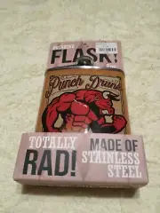 Totally Rad Punch Drunk sign of the times Whiskey Stainless Steel 8 Oz Flask