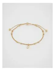 [Seed Heritage] J Letter Chains Bracelet in Gold