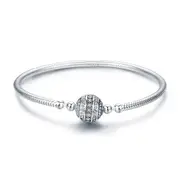 Sterling Silver Bright Geometric Charm Hypoallergenic Bracelet