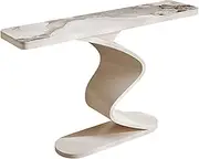 HOLGVE Console Table, Entryway Table for Living Room, Sofa Table, Hallway Table, Contemporary Accent Table, Foyer Table for Living Room, Entryway, Hallway(White-A,47.2inch/120cm)