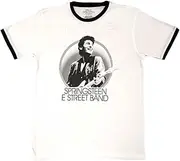 [Rock Off officially licensed products] Bruce Springsteen Ringer T Shirt NYC Logo Official Unisex White