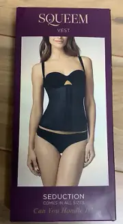 Squeem 26MV Seduction Open Bust Vest Beig Small
