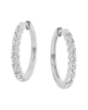 14K 1.50 ct. tw. Lab-Grown Diamond Hoops NoSize NoColor