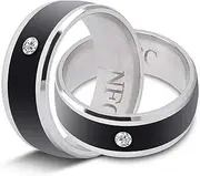 Smart Ring, NFC Multi-Function Smart Rings Magic Wearable Device Universal for Mobile Phone, Connecte to The Mobile Phone Function Operation and Sharing of Data(11in)