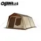 ├登山樂┤日本 Ogawa Lodge Shelter II (Brown) 多功能屋型(lodge)客廳帳 # OGAWA-3398