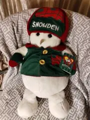 Christmas Snowden And Friends Snowman 1998 Vintage Plush With Tag 22 Inch