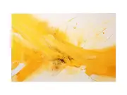 Abstract Yellow Painting Canvas Print