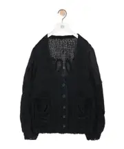 Anagram cardigan in mohair blend M black