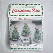 VINTAGE CHRISTMAS Flat Bead Christmas Tree Craft Kit :: "Merri Mac Kits" NEW