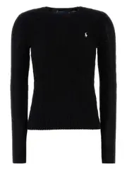 [Polo Ralph Lauren] Polo Ralph Lauren-Pullover Girocollo In Lana E Cashmere A Trecce-Donna XS