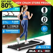 BLACK LORD Treadmill Electric Walking Pad Under Desk Home Office Fitness White