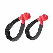 2pcs Soft Shackle 55cm Recovery Gear Dyneema Winch Rope 39000LBS Heavy Duty