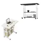 Foret Mobile Laptop Bedside Study Portable Desk Storage Stand Adjustable Table 2
