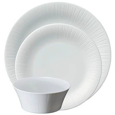 NEW Noritake Conifere White Dinner Set 12pce