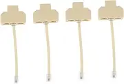 HOMOBABE 4Pcs Way Telephone Splitter Connector Adapter Female to Female Junction Box Durable for Phone Wiring Convenient Multi Use Telecommunication Accessory