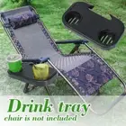 Folding Chair Side Tray Casual Drink Cup Holder for Camping Outdoor Beach Garden
