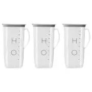 3PK Lemon & Lime Clear Crystal H20 2L Pitcher Jug Water Juice Container w/ Lid