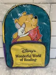 Vintage Disney's Winnie The Pooh & Piglet Small Backpack Book Bag New Retro