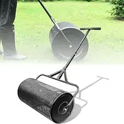 27 Inch Compost Spreader, Durable Lawn Roller, Lightweight Manure Spreader with Upgrade T Shaped Handle,Top Soil Spreader for Garden Care Manure Spreaders Roller