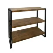 New Ironstone 3 Tier Bookcase Bookshelf Shelf Storage Display Shelving Stand 1m