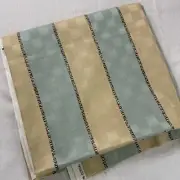 Waverly Fabric Soho Tan Green Stripe Home Decor Cotton 2 2/3 yd remnant