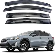 S SONLEE Smoke Black Outside Mount Window Visor Deflectors Rain Guards Compatible with Subaru Crosstrek 2018-2023/Subaru Impreza Hatchback 2017-2023