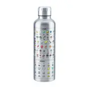 Minecraft 500ml Metal Water Bottle Double Walled - Silver