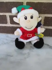 Build a Bear Buddies Small fry Christmas Elf 9" Plush Wearing Santa Dress