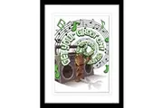 Guardians Of The Galaxy Get Your Groot On Framed Print (White/Black/Green) (40cm x 30cm)