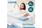 8cm Cool Gel Bamboo Cover Memory Foam Mattress Topper Protector Underlay