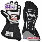 Simpson Safety SIM21300SK-O SFI 3.3/5 Black Driving Gloves Pair S Performance Pa