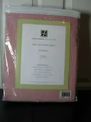 CONCIERGE Collection Full / Queen 100% Cotton Blanket (Blush ? looks Pink ) New