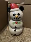Disney Mickey Mouse Santa Hat Snowman Christmas Cookie Jar