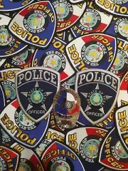 Set of Silver RWB Badge With Godley PD Style Shoulder Patches-LE ONLY-