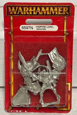 Warhammer Vampire Lord, Mounted #8597N Games Workshop Citadel Original Sealed OP