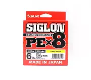 Sunline P.E Line X8 Siglon 200M P.E 0.4 6LB Lime Green (4305)
