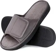 [LongBay] Men's Comfy Memory Foam Slide Slippers Breathable Micro Suede House Shoes