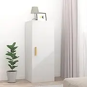 Wall Cabinet White 34.5x34x90 cm Engineered Wood,Wall Storage Cabinet with Large Capacity for Home Decor and Organization Wall Shelves, Home Decor
