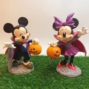 Disney Mickey Mouse & Minnie Mouse in Vampire Costume Light Up 10" Statue (NWT)