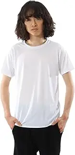 [Hanes] HM1EZ701 Men's Undershirt, Short Sleeve (2-Piece Set), Antibacterial, Odor Resistant, Sweat Absorbent, Quick Drying, 2P MESH Crew Neck T-Shirt, Underwear, King, White, 4L